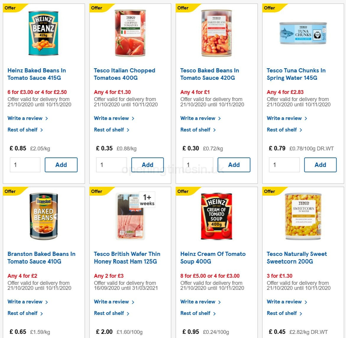 TESCO Offers from 28 October