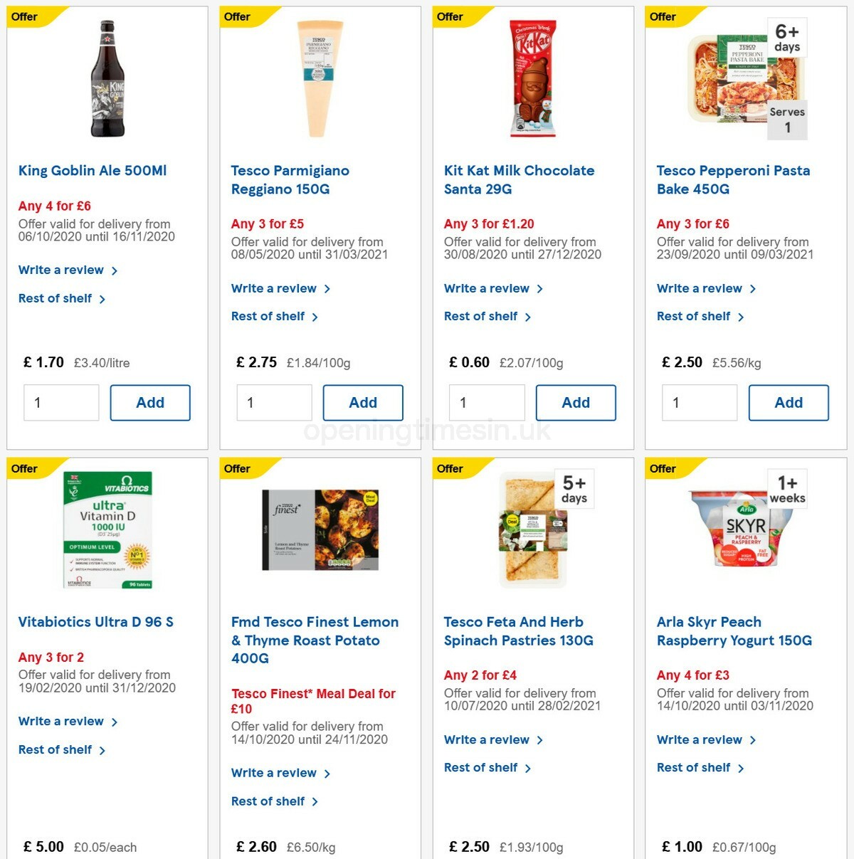 TESCO Offers from 28 October