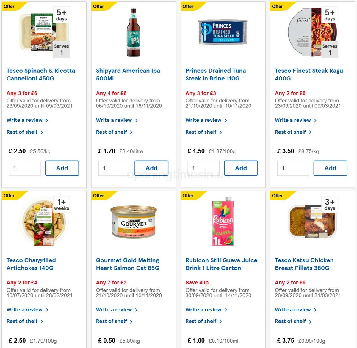 TESCO Offers from 28 October