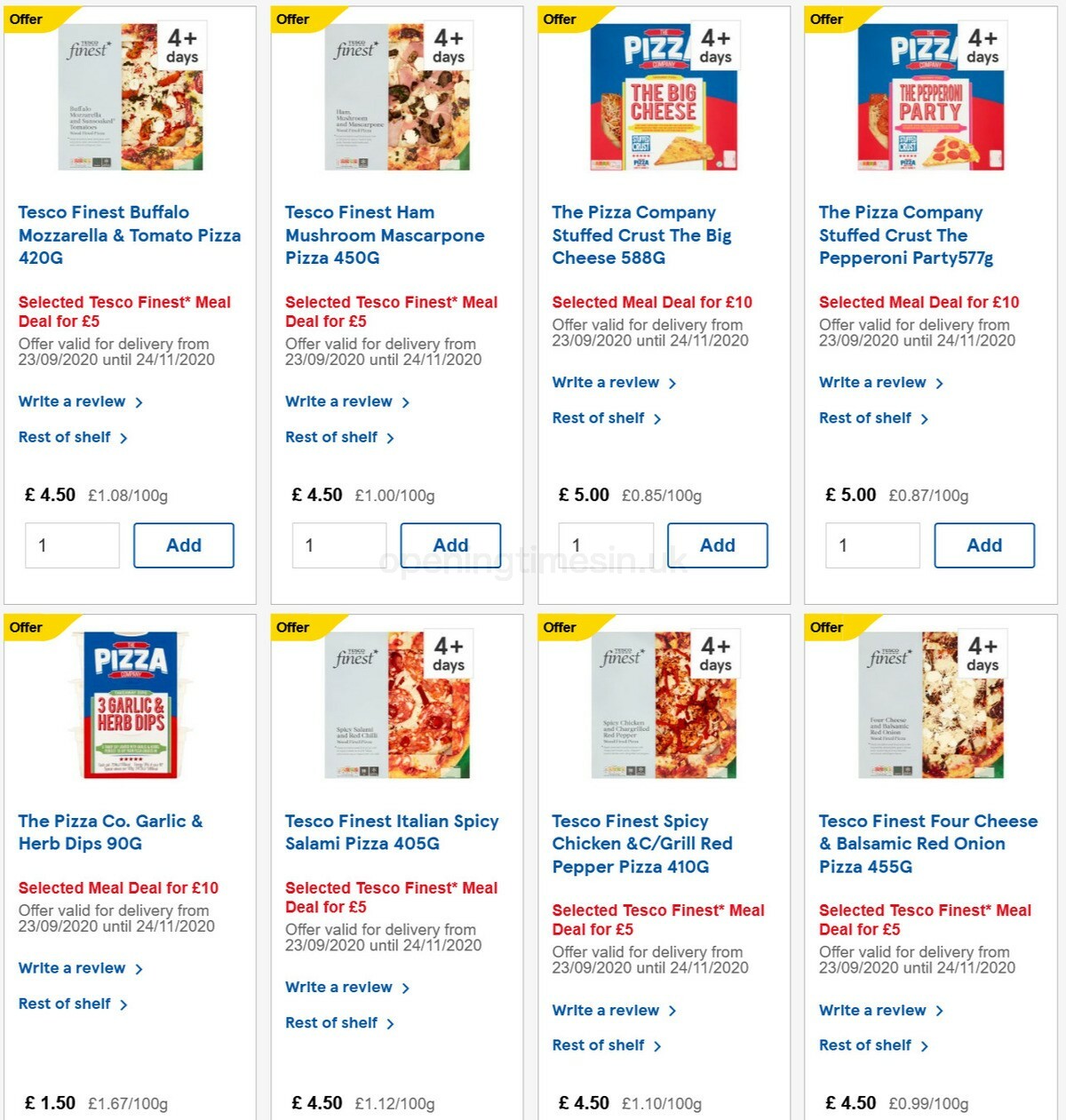 TESCO Offers from 28 October