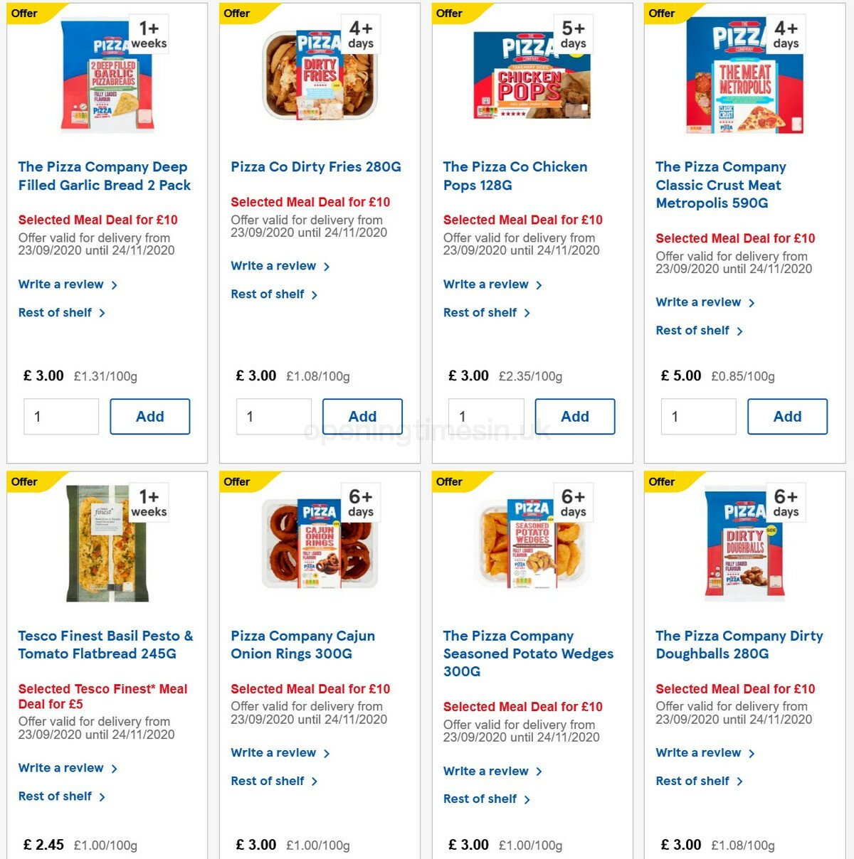 TESCO Offers from 28 October