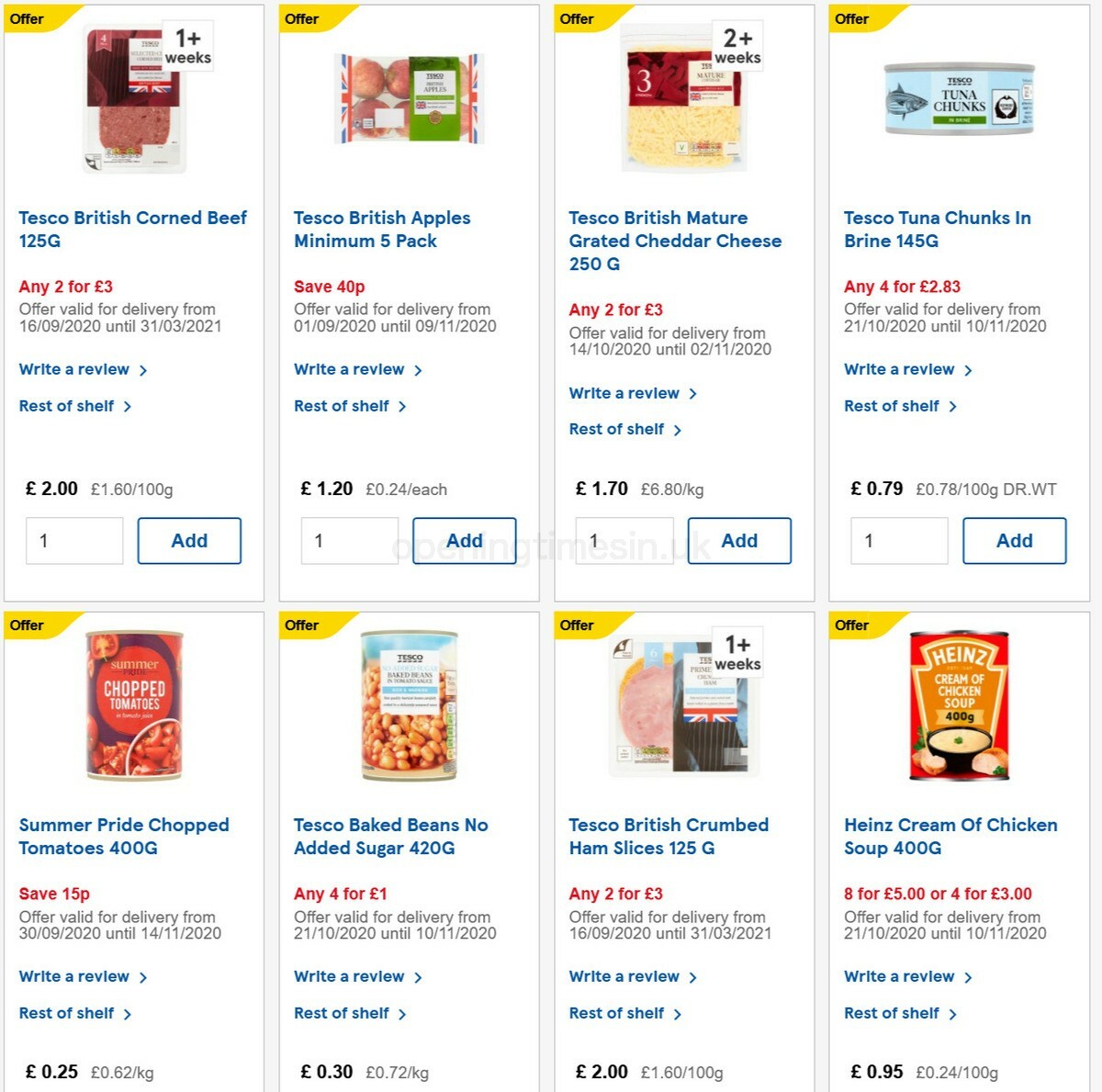TESCO Offers from 28 October