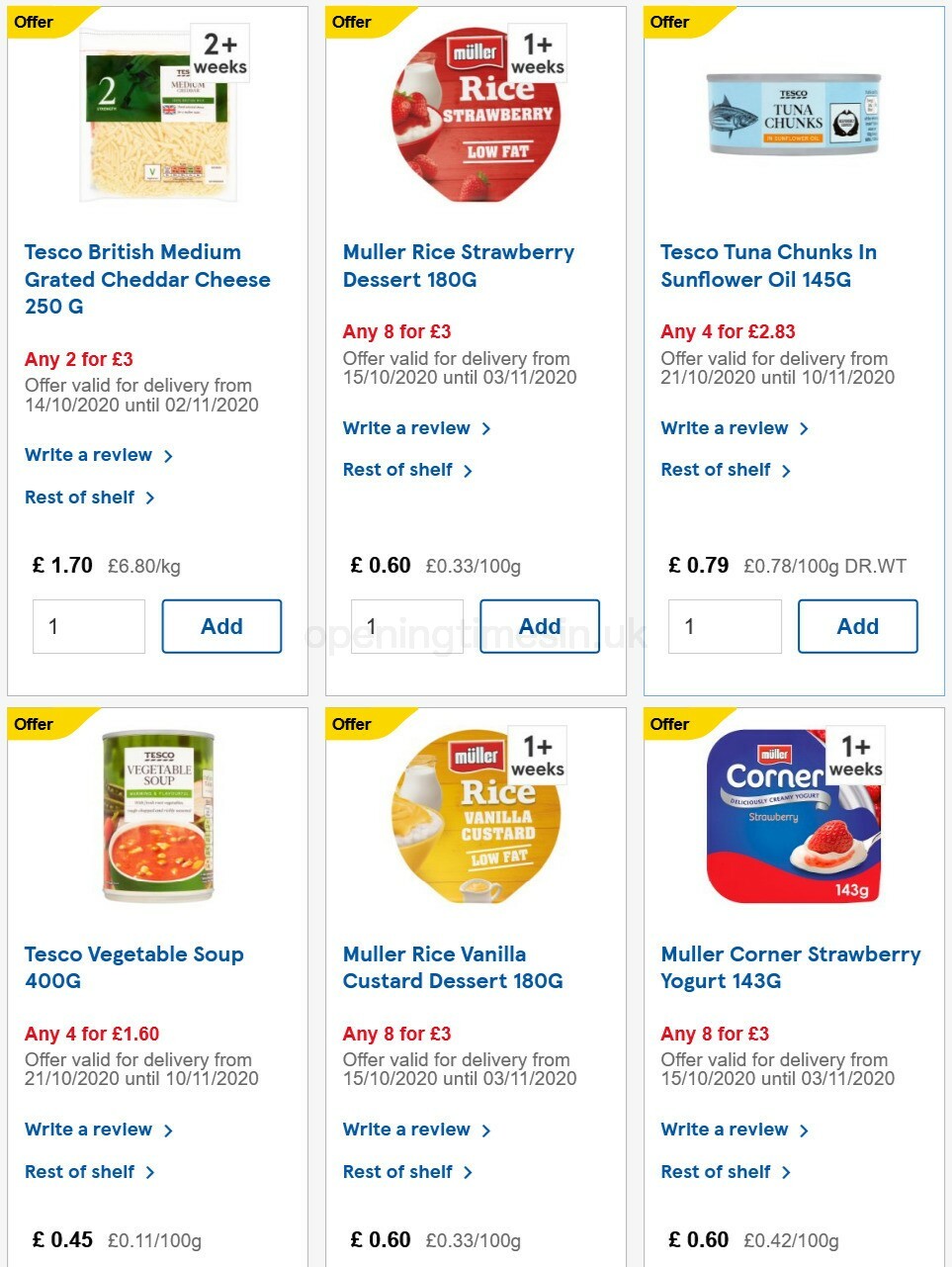 TESCO Offers from 28 October