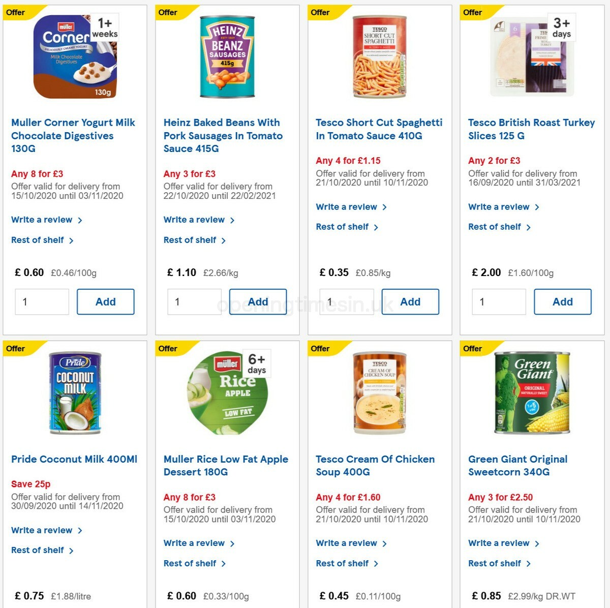 TESCO Offers from 28 October