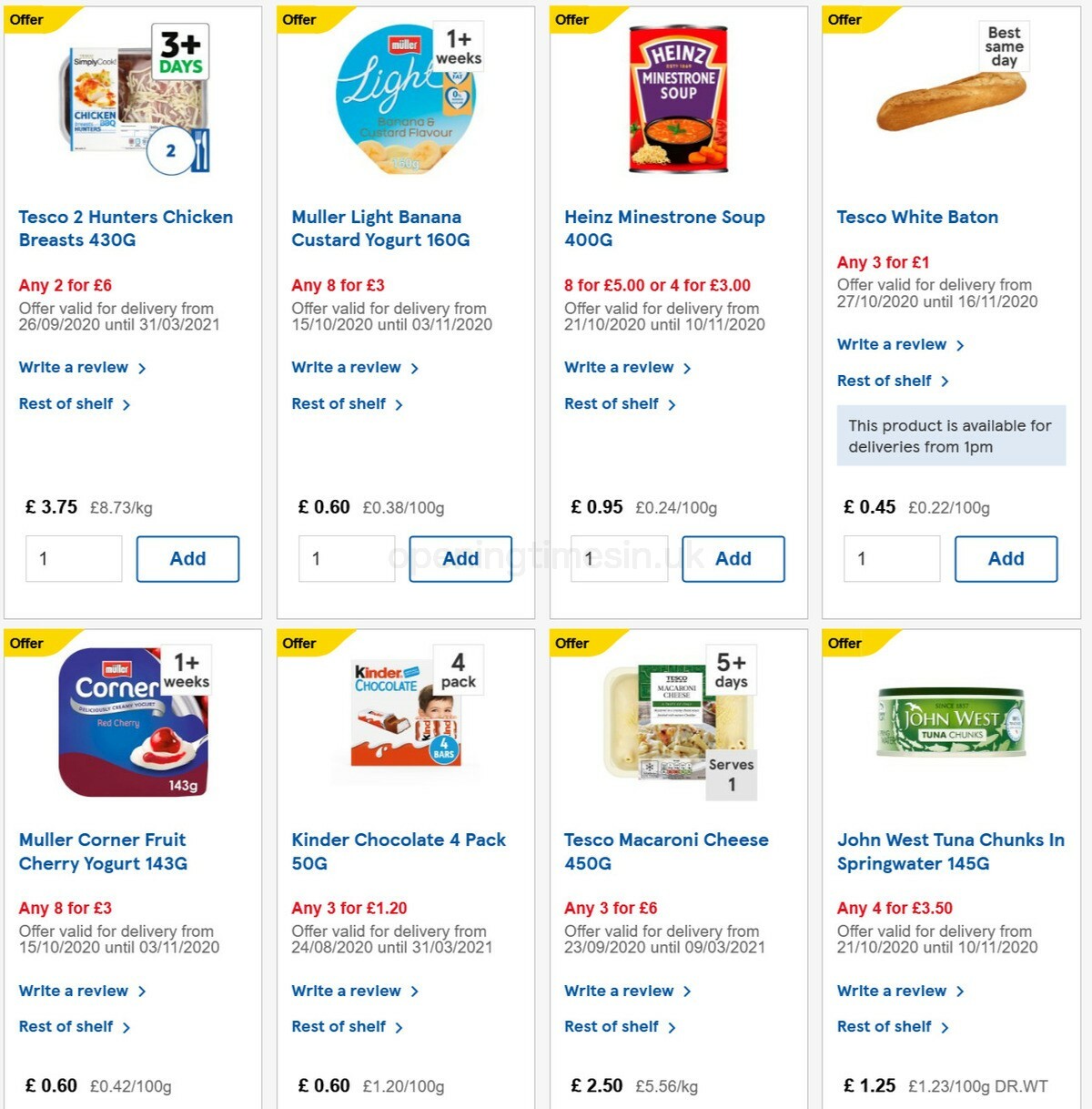 TESCO Offers from 28 October