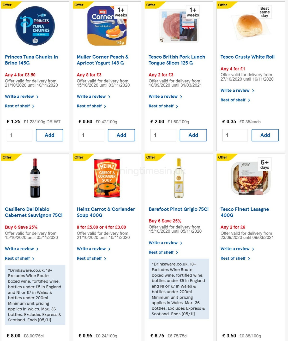TESCO Offers from 28 October