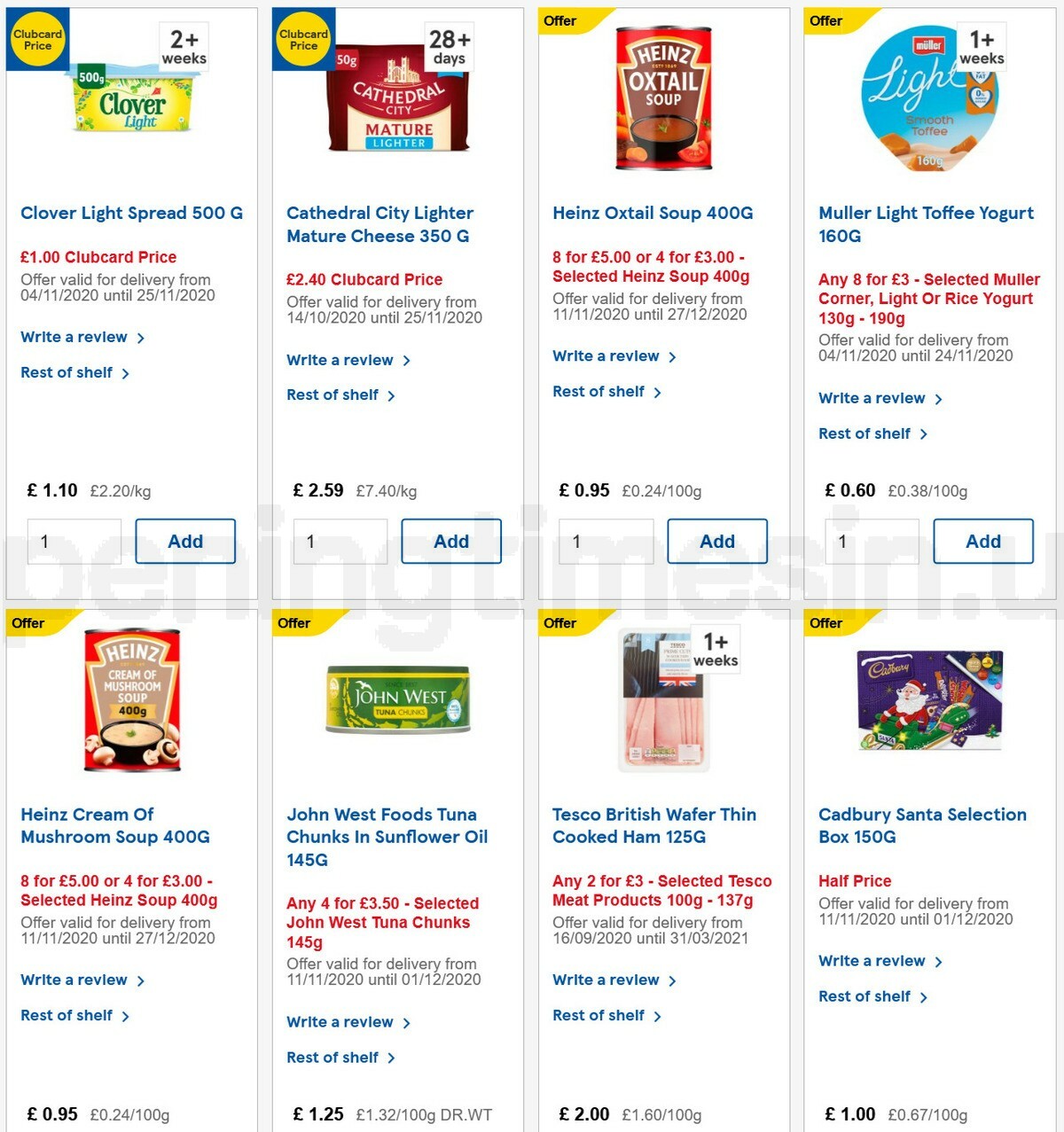 TESCO Offers from 11 November