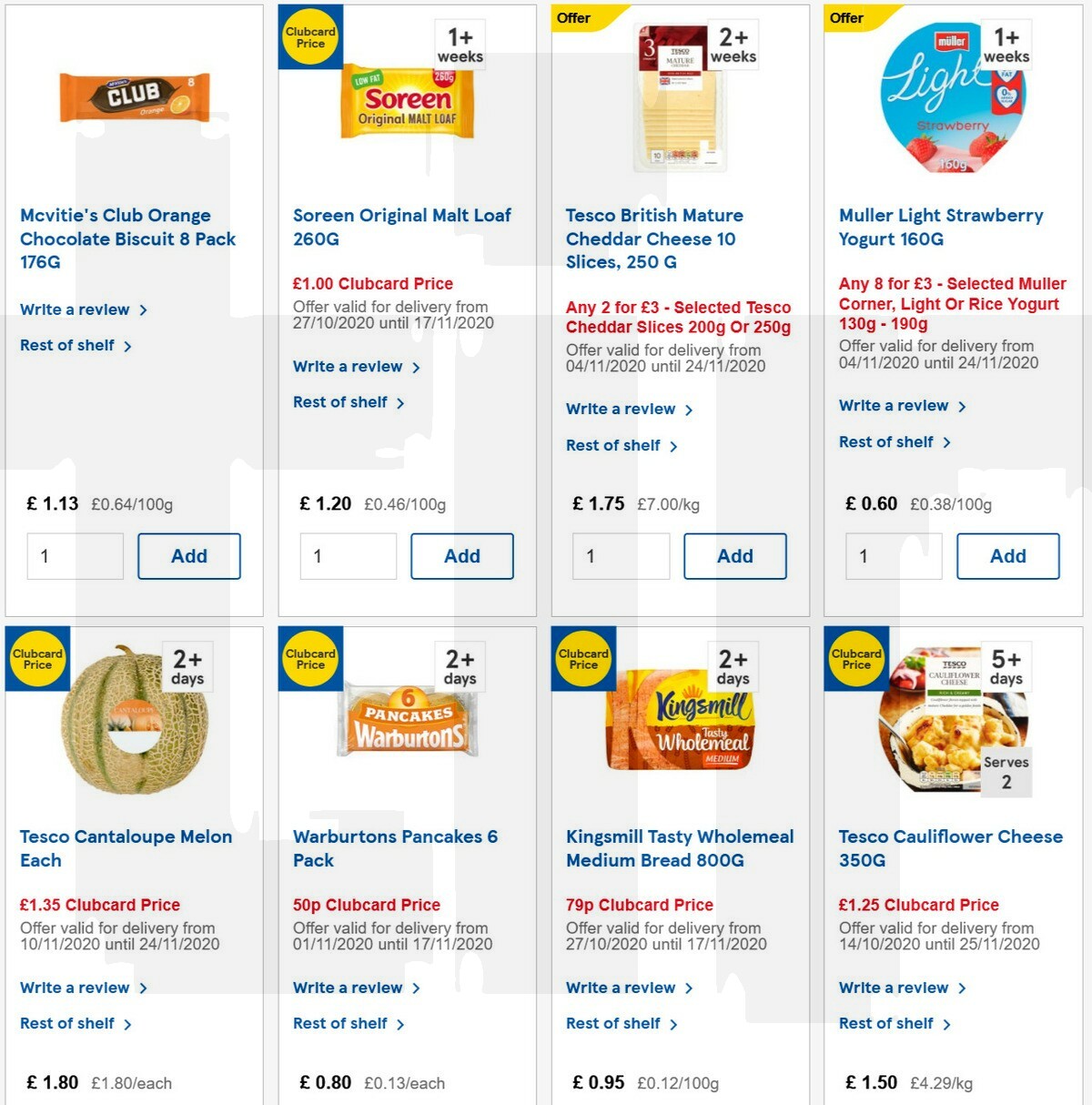 TESCO Offers from 11 November