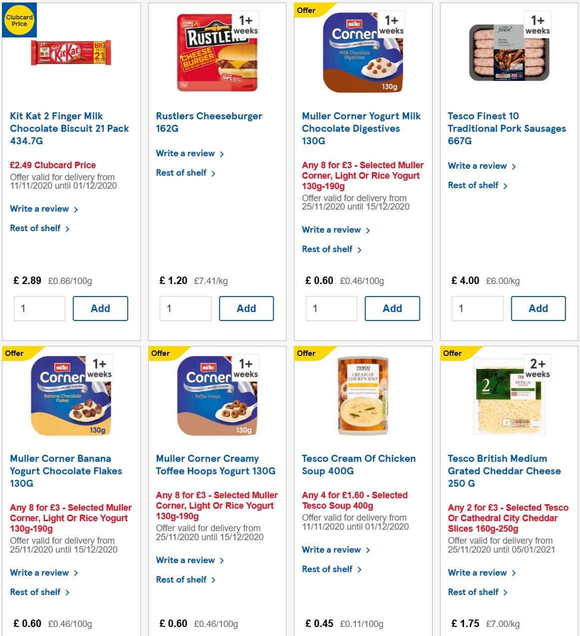 TESCO Offers from 25 November