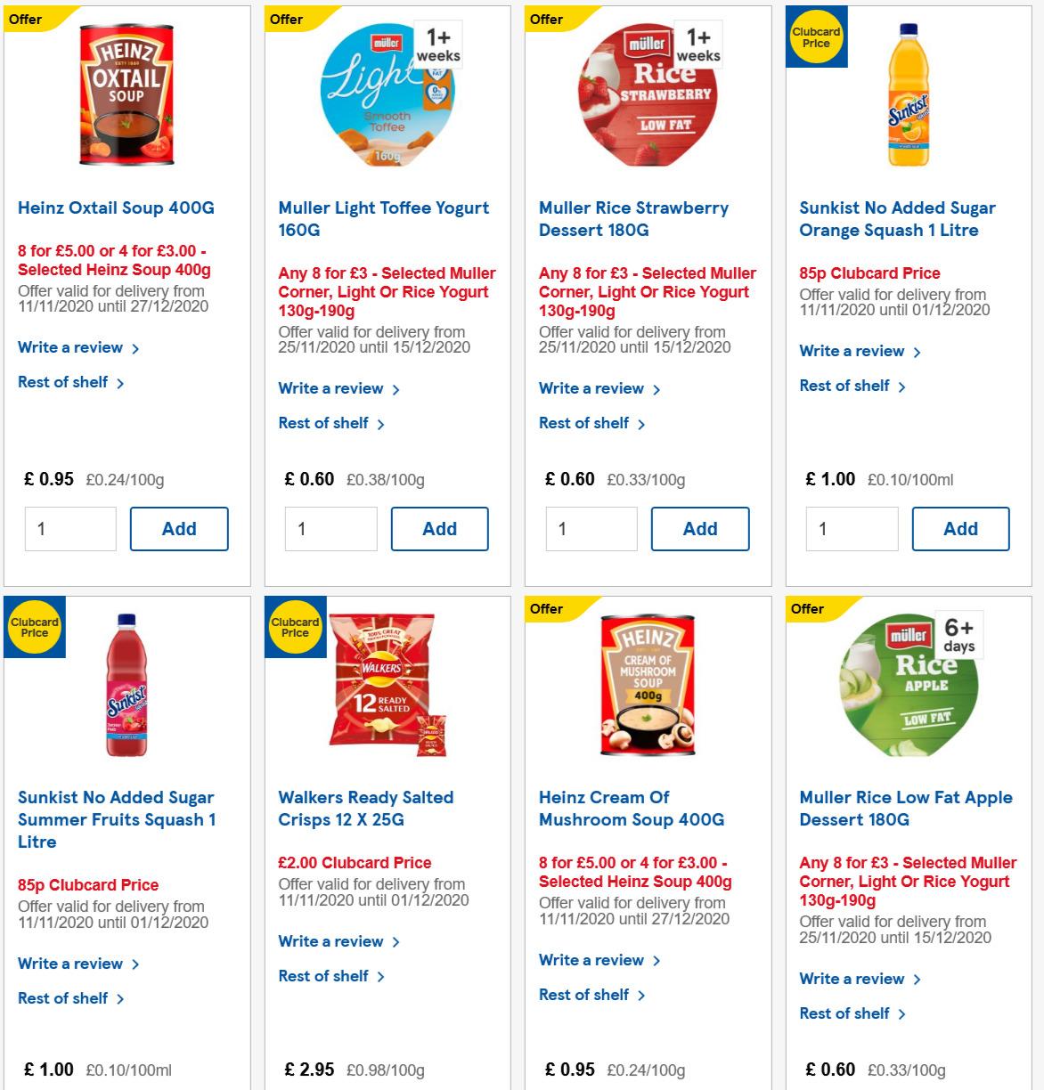 TESCO Offers from 25 November