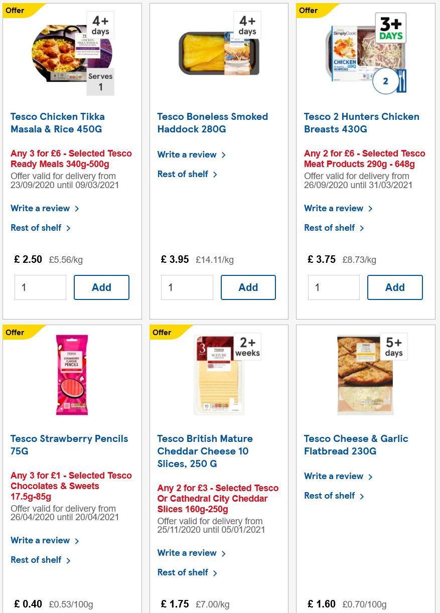 TESCO Offers from 25 November