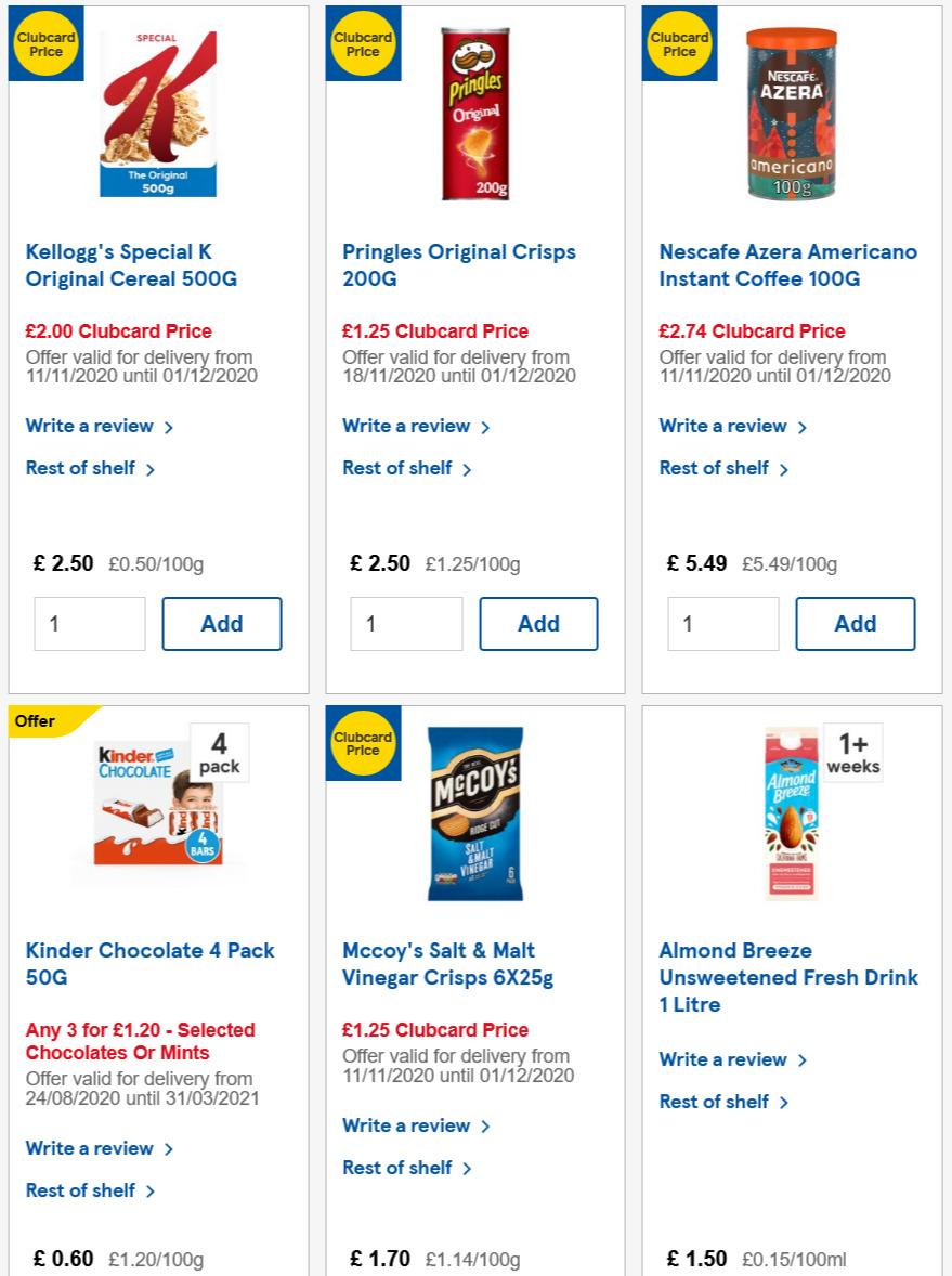 TESCO Offers from 25 November