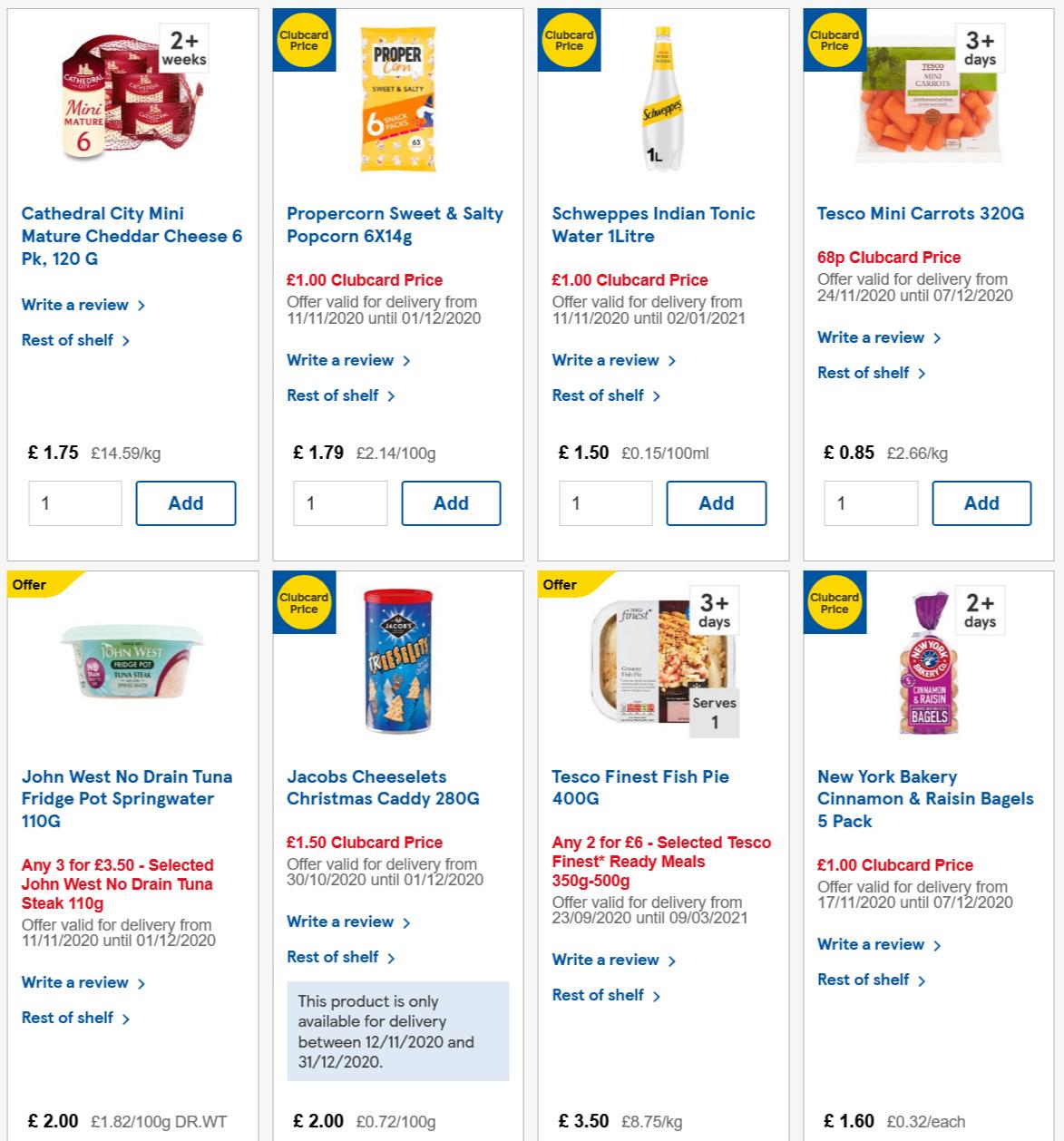 TESCO Offers from 25 November