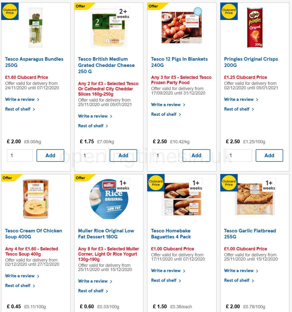 TESCO Offers from 2 December