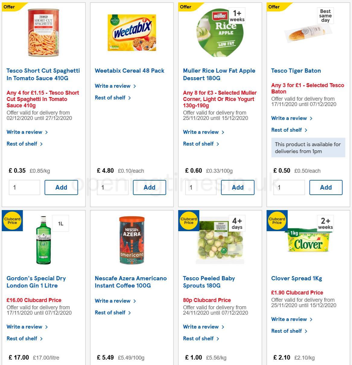 TESCO Offers from 2 December