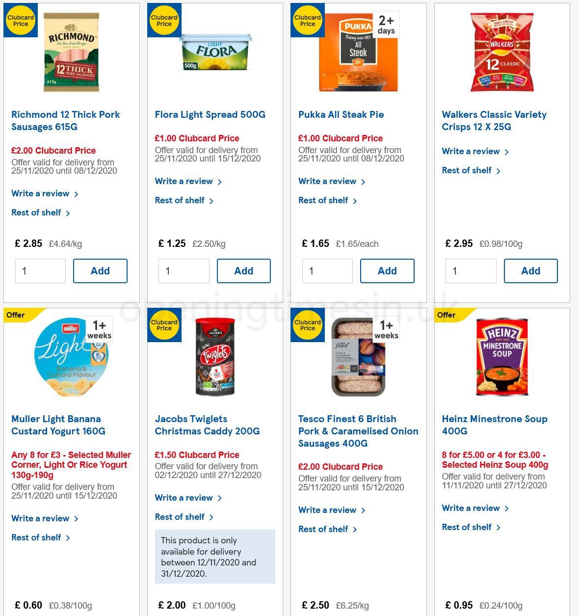 TESCO Offers from 2 December