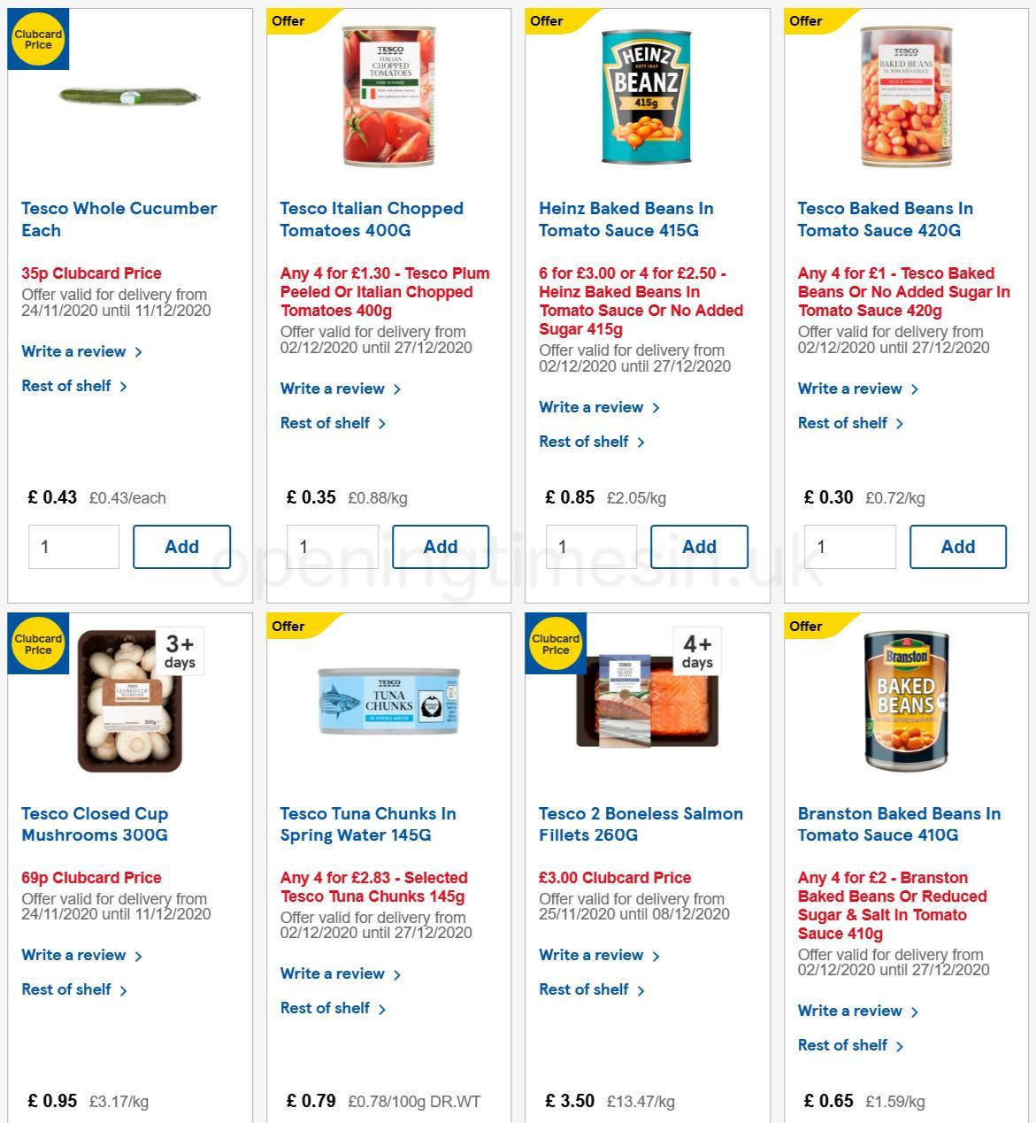 TESCO Offers from 2 December
