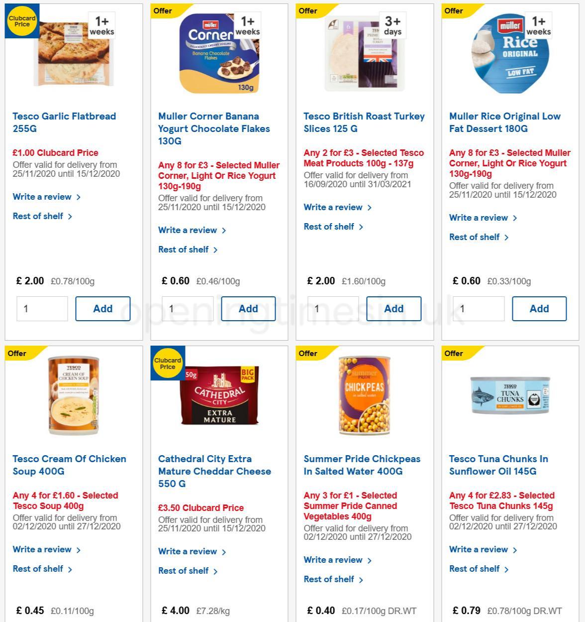 TESCO Offers from 9 December