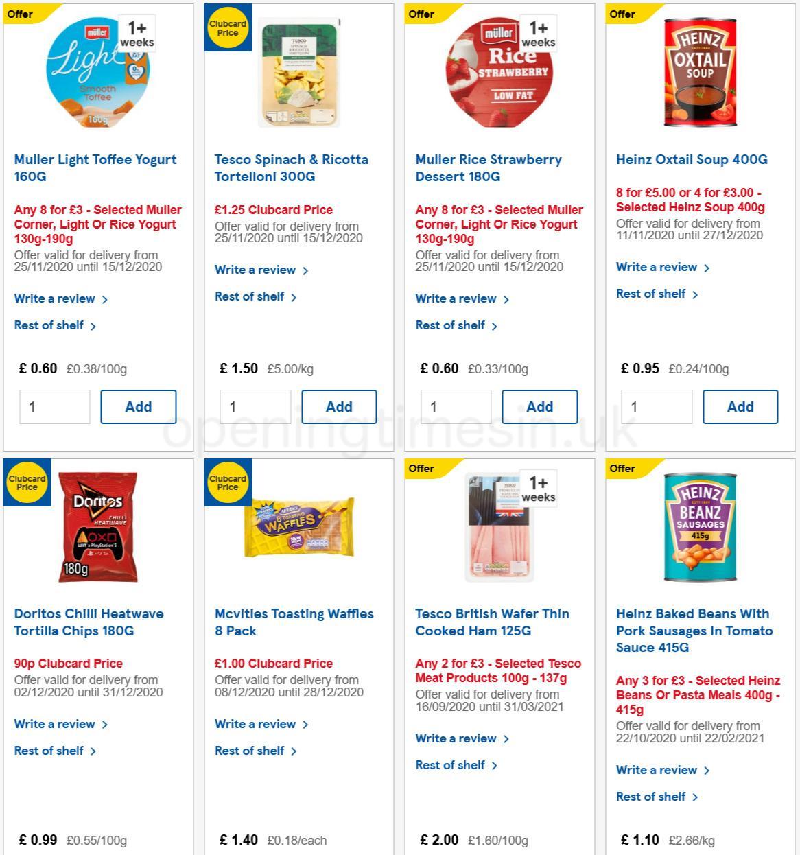 TESCO Offers from 9 December