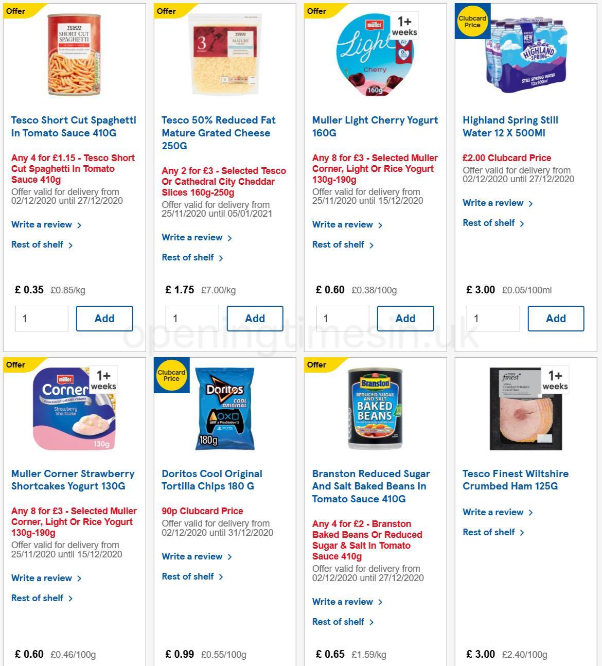 TESCO Offers from 9 December