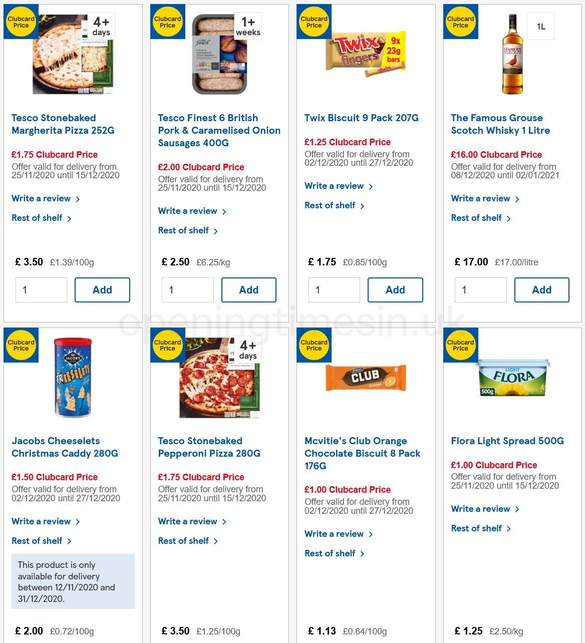 TESCO Offers from 9 December