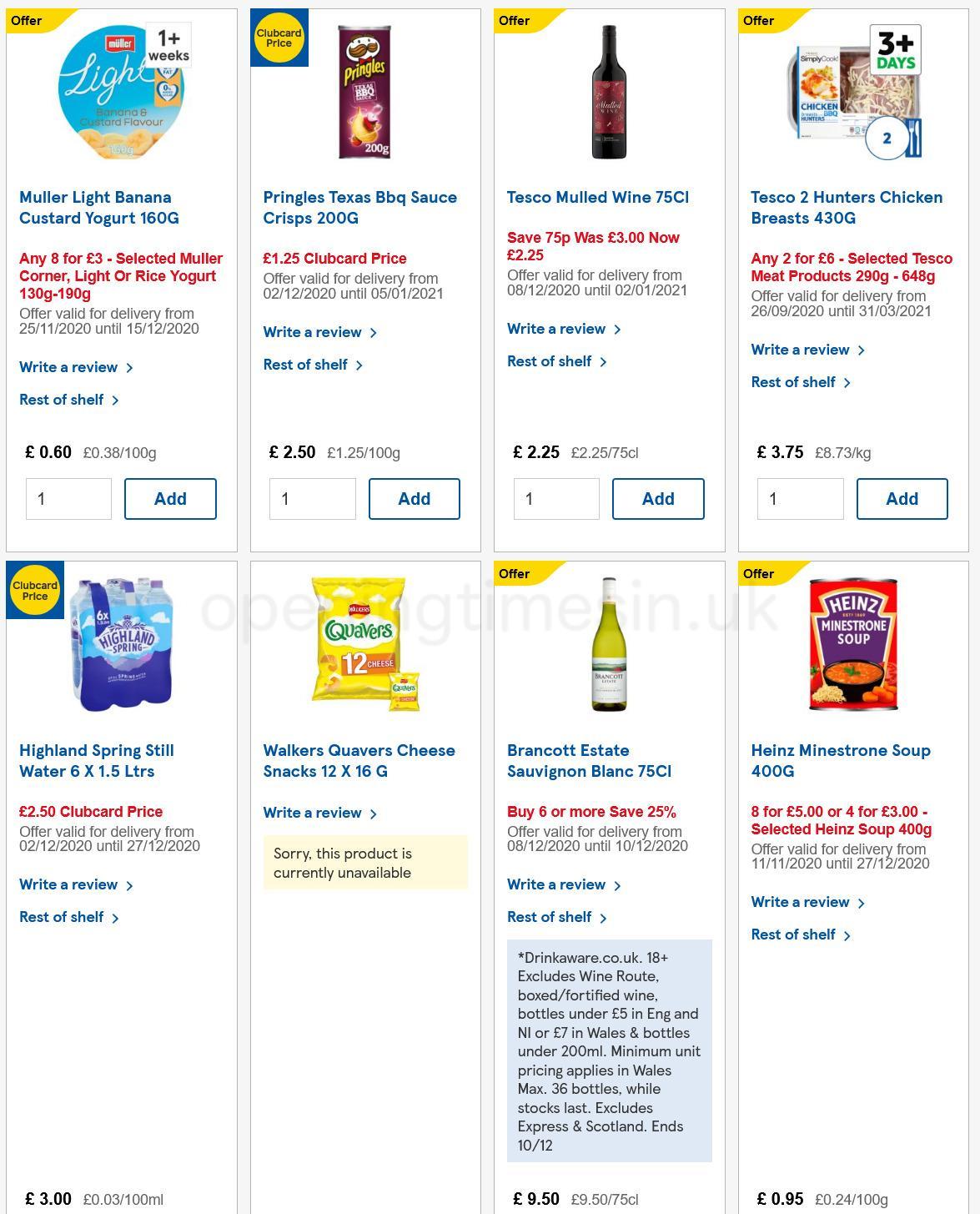 TESCO Offers from 9 December
