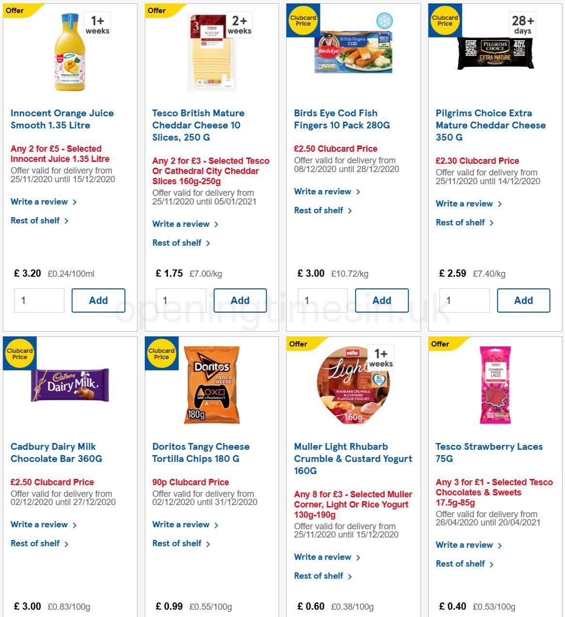 TESCO Offers from 9 December