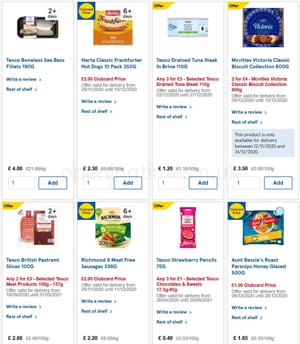TESCO Offers from 9 December