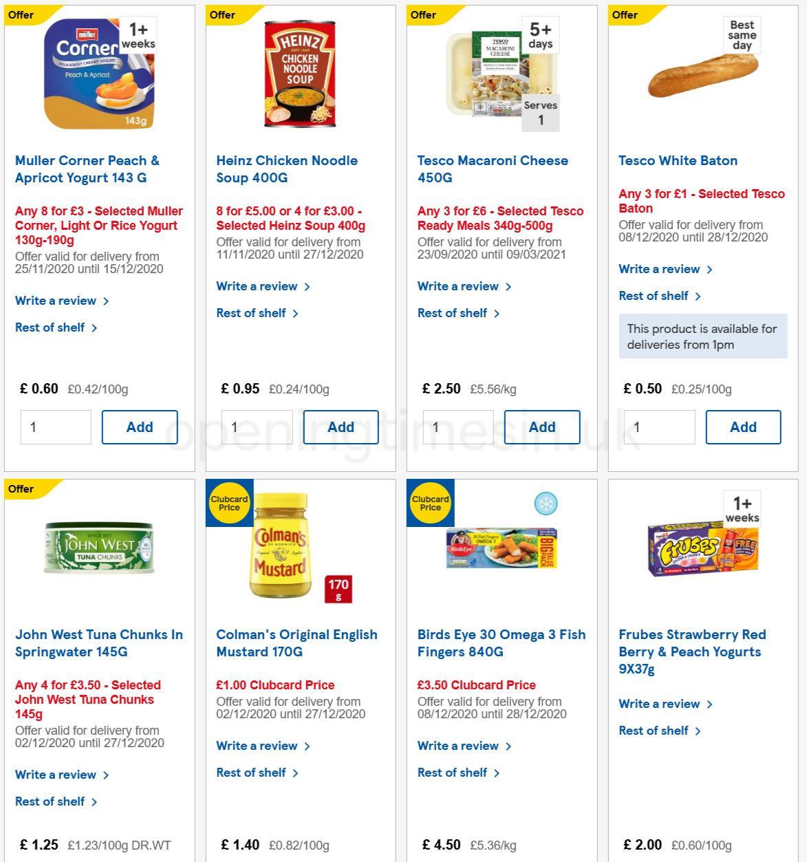 TESCO Offers from 9 December