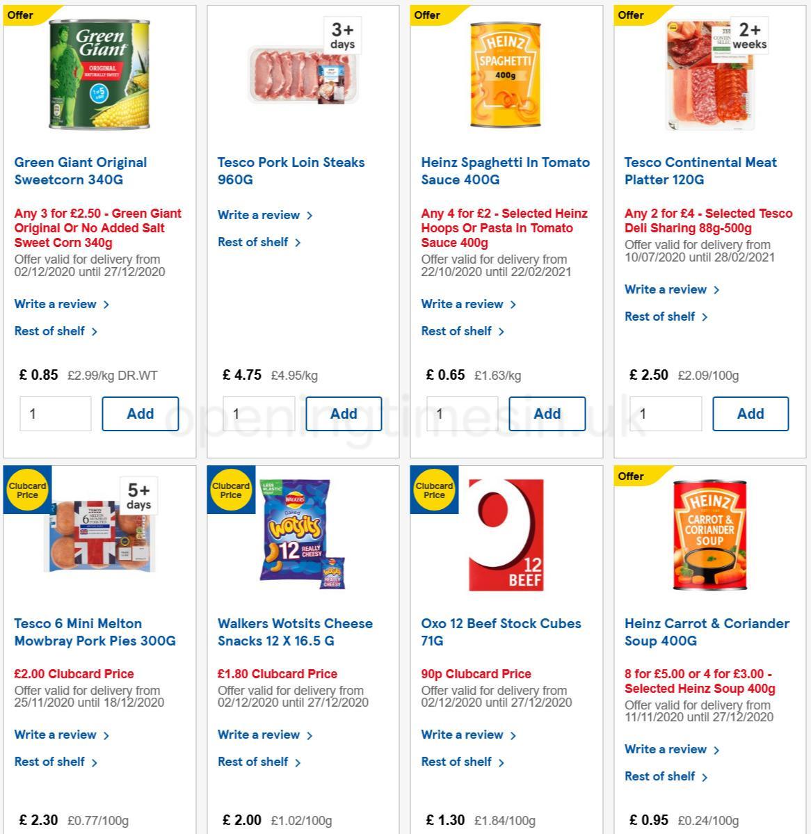 TESCO Offers from 9 December