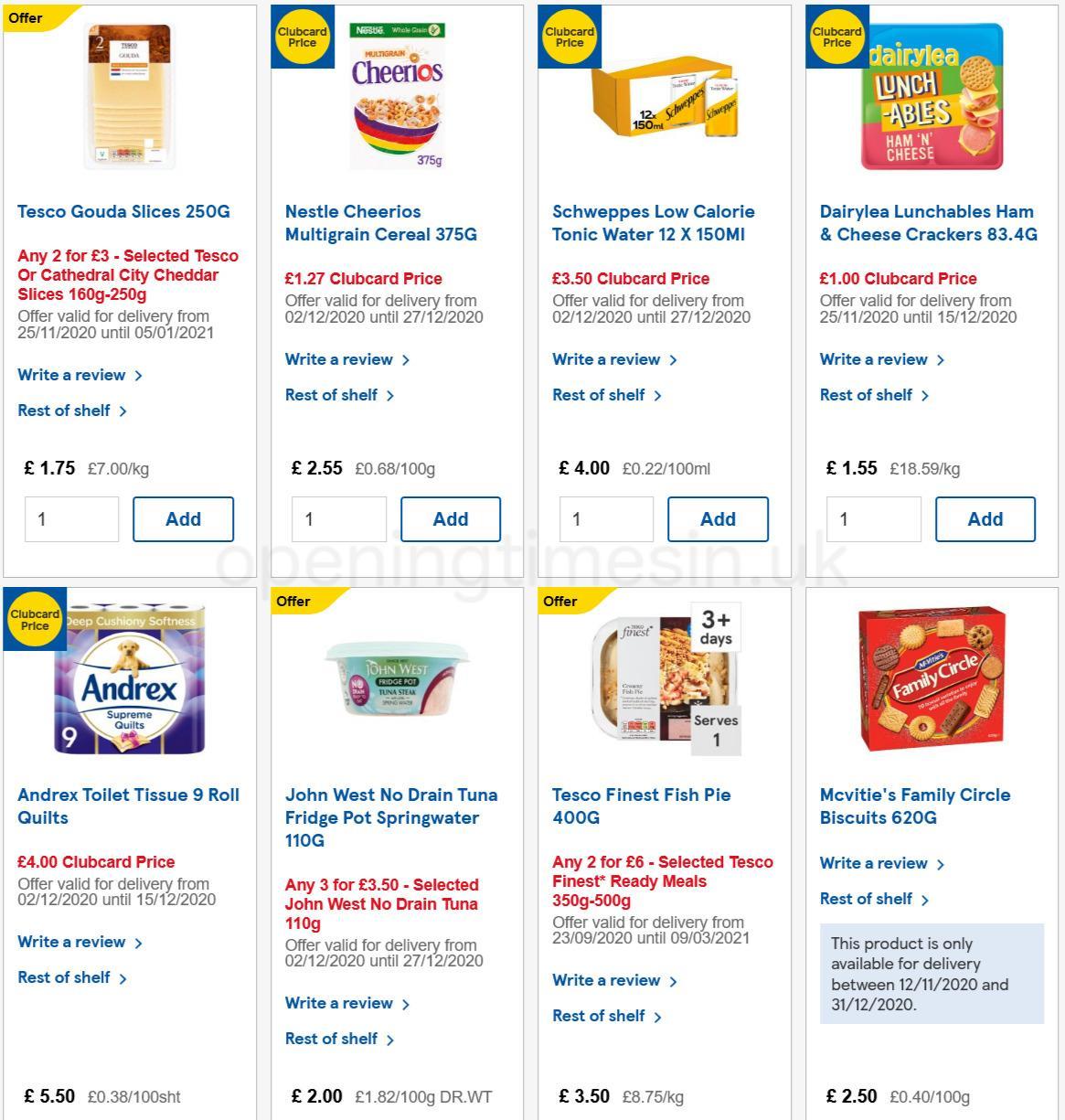 TESCO Offers from 9 December