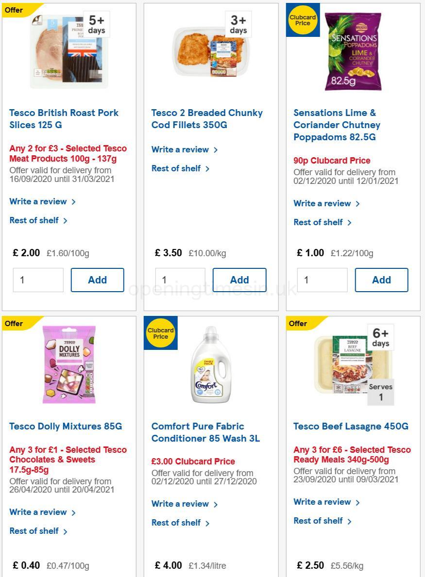 TESCO Offers from 9 December