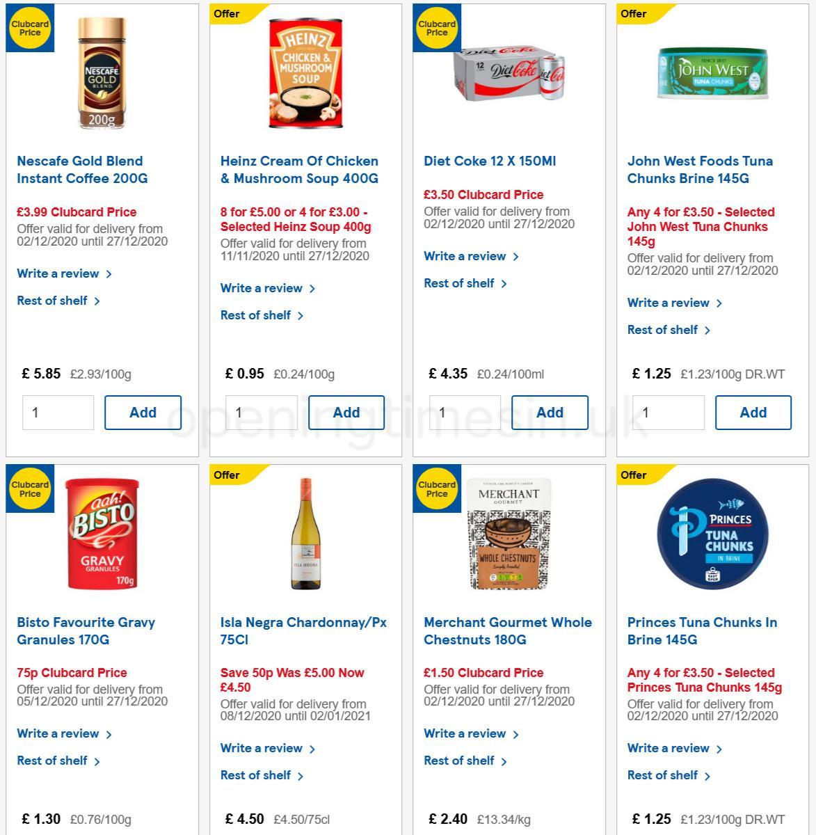 TESCO Offers from 9 December