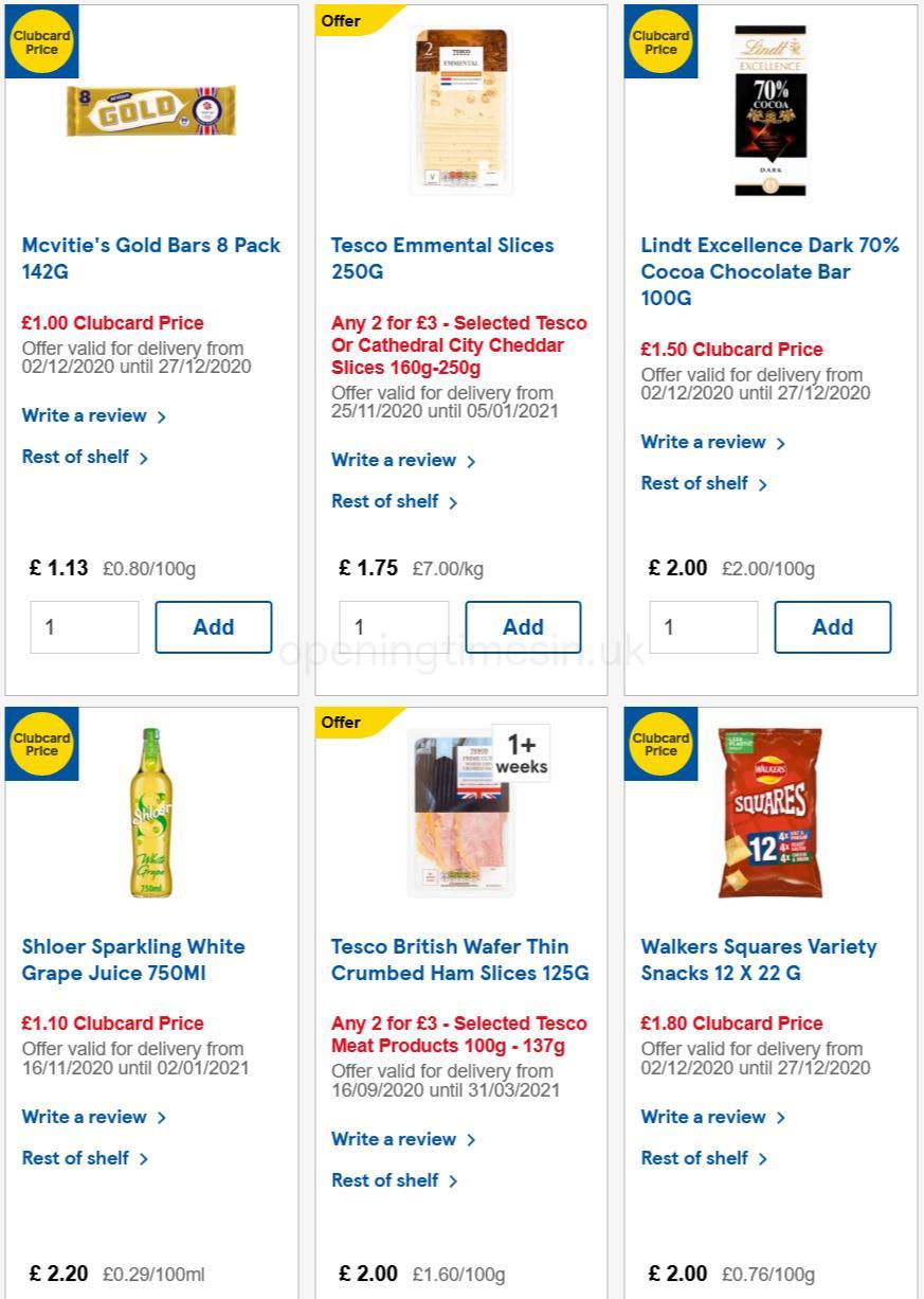 TESCO Offers from 9 December