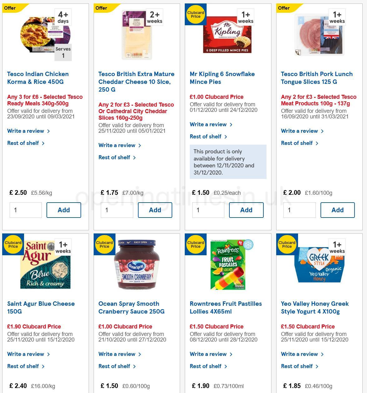 TESCO Offers from 9 December