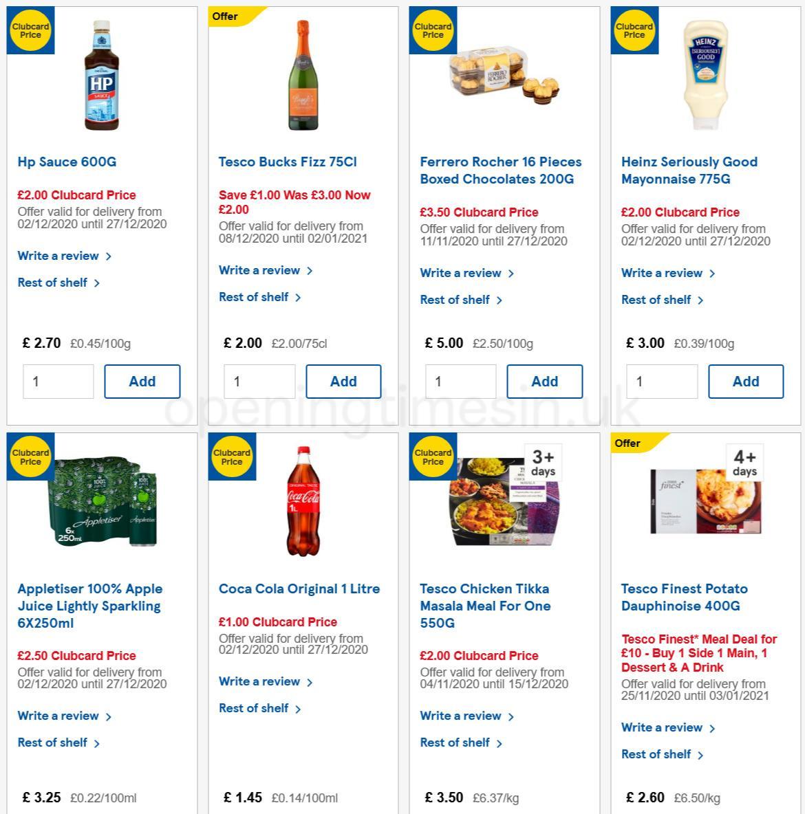 TESCO Offers from 9 December