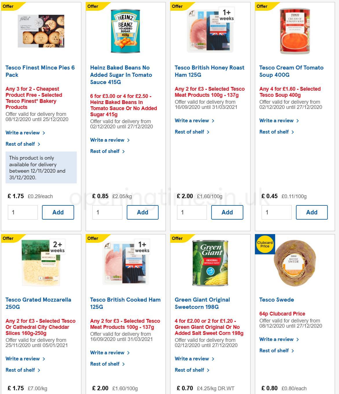 TESCO Offers from 9 December