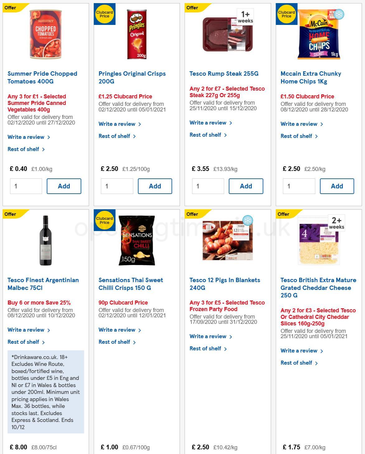 TESCO Offers from 9 December