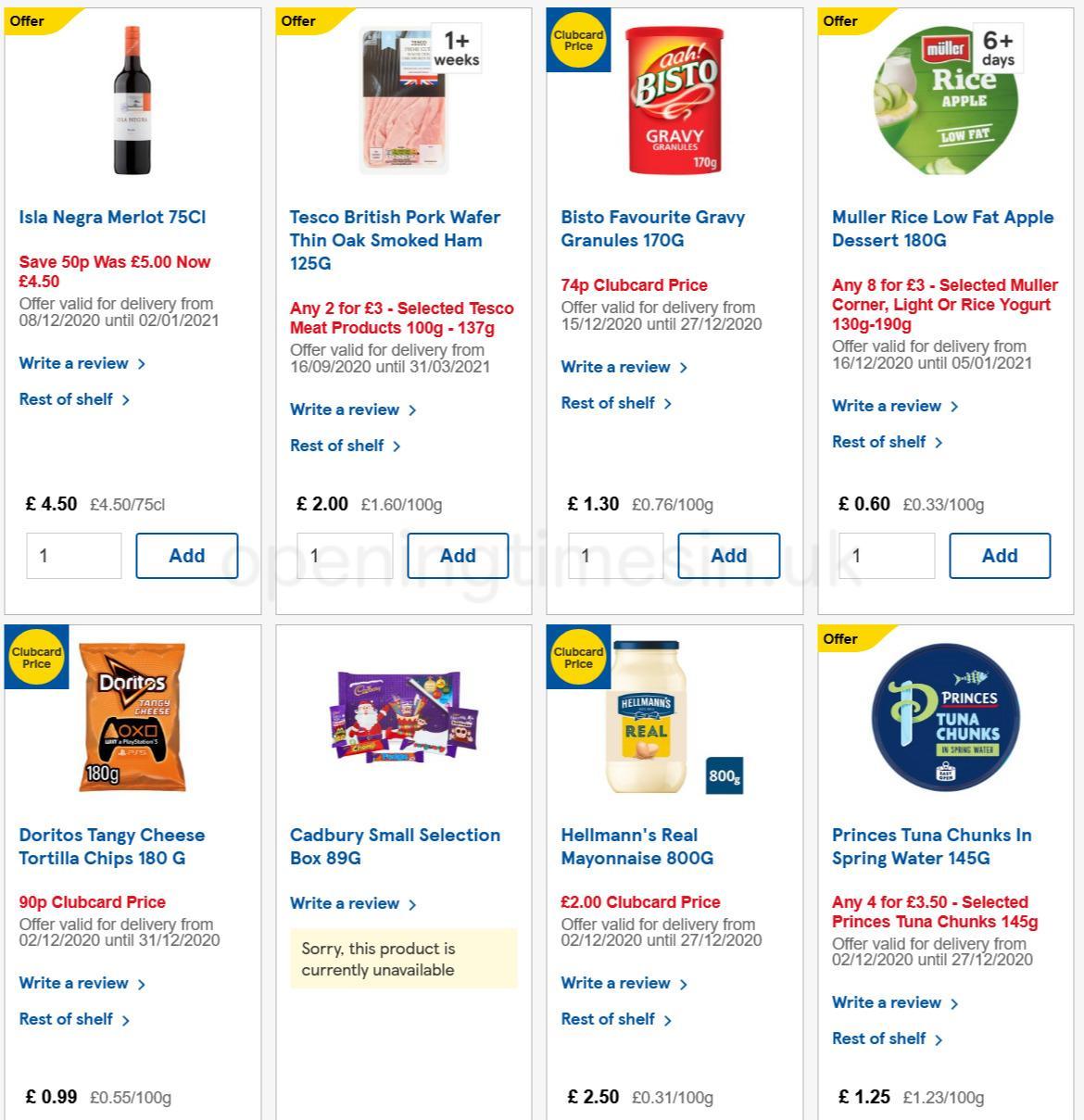 TESCO Offers from 16 December