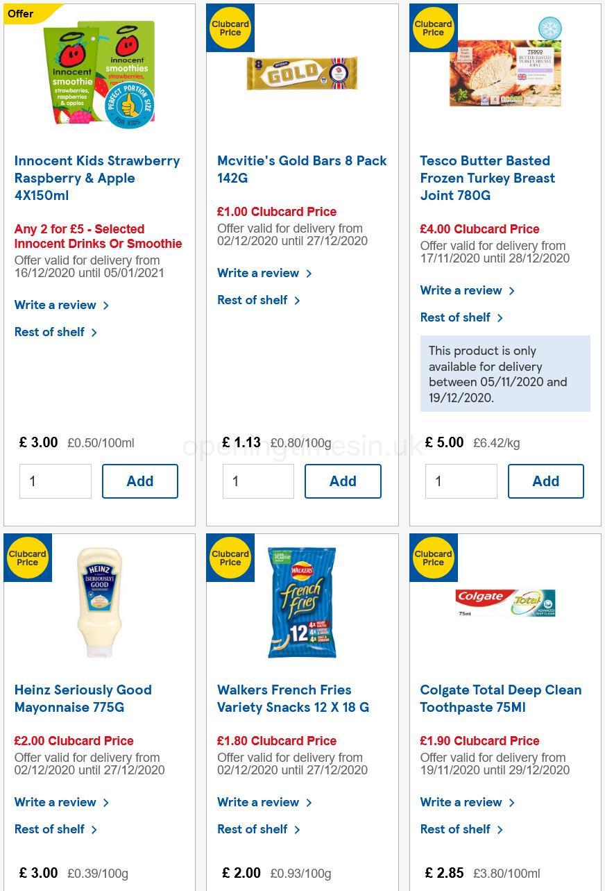 TESCO Offers from 16 December