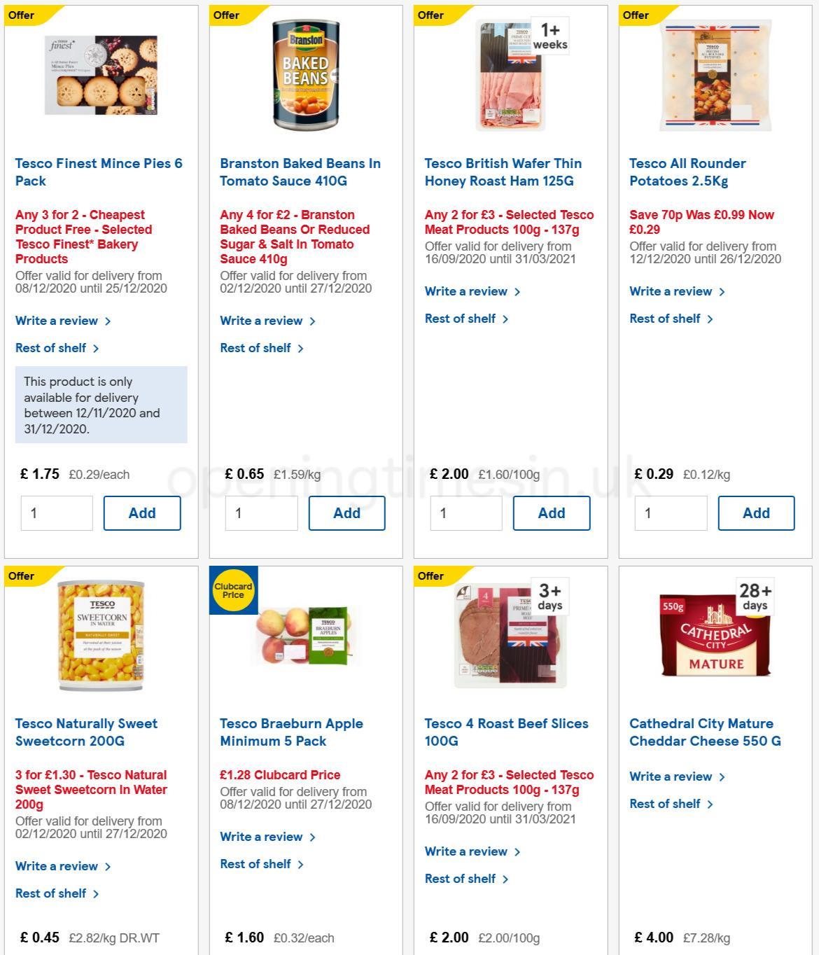 TESCO Offers from 16 December