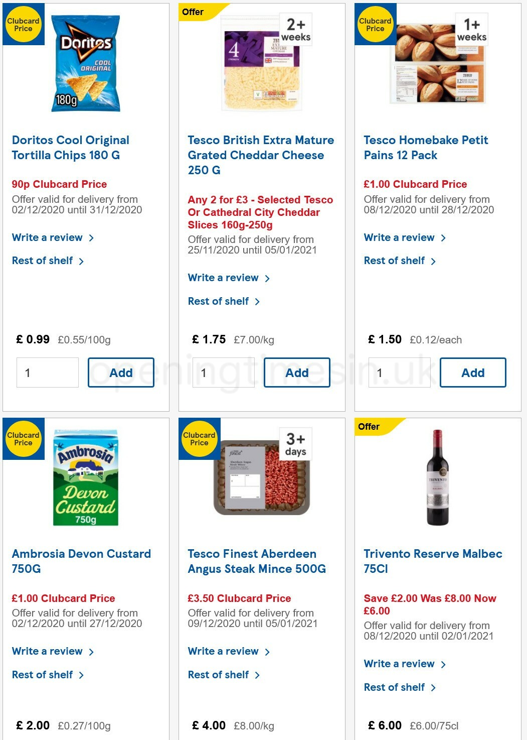 TESCO Offers from 23 December