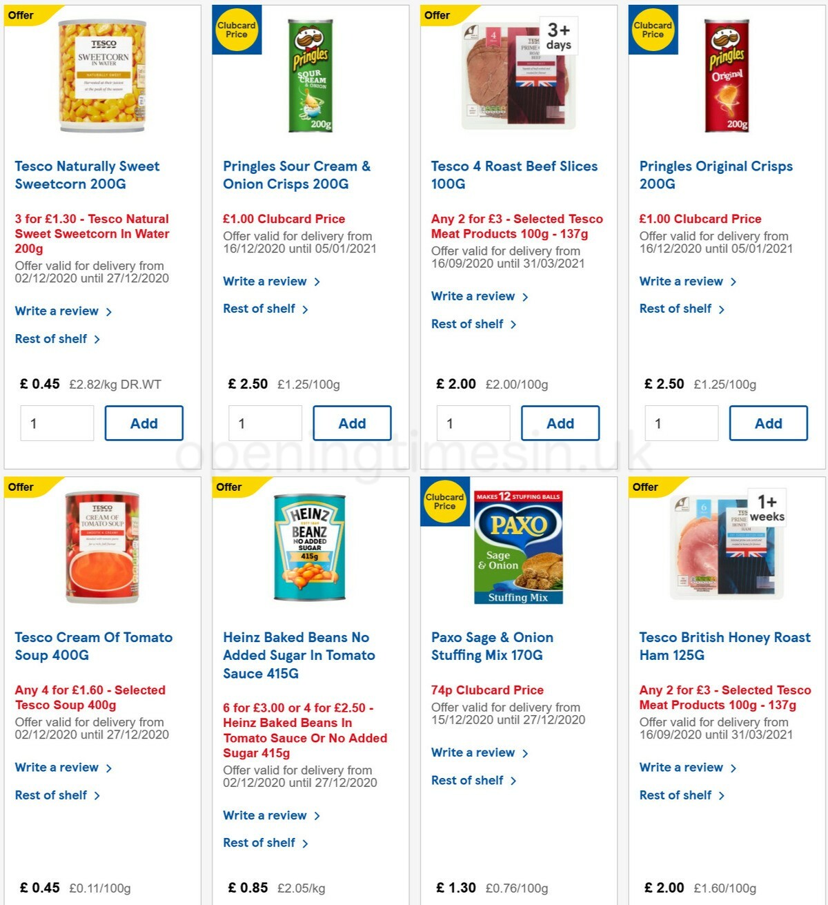 TESCO Offers from 23 December