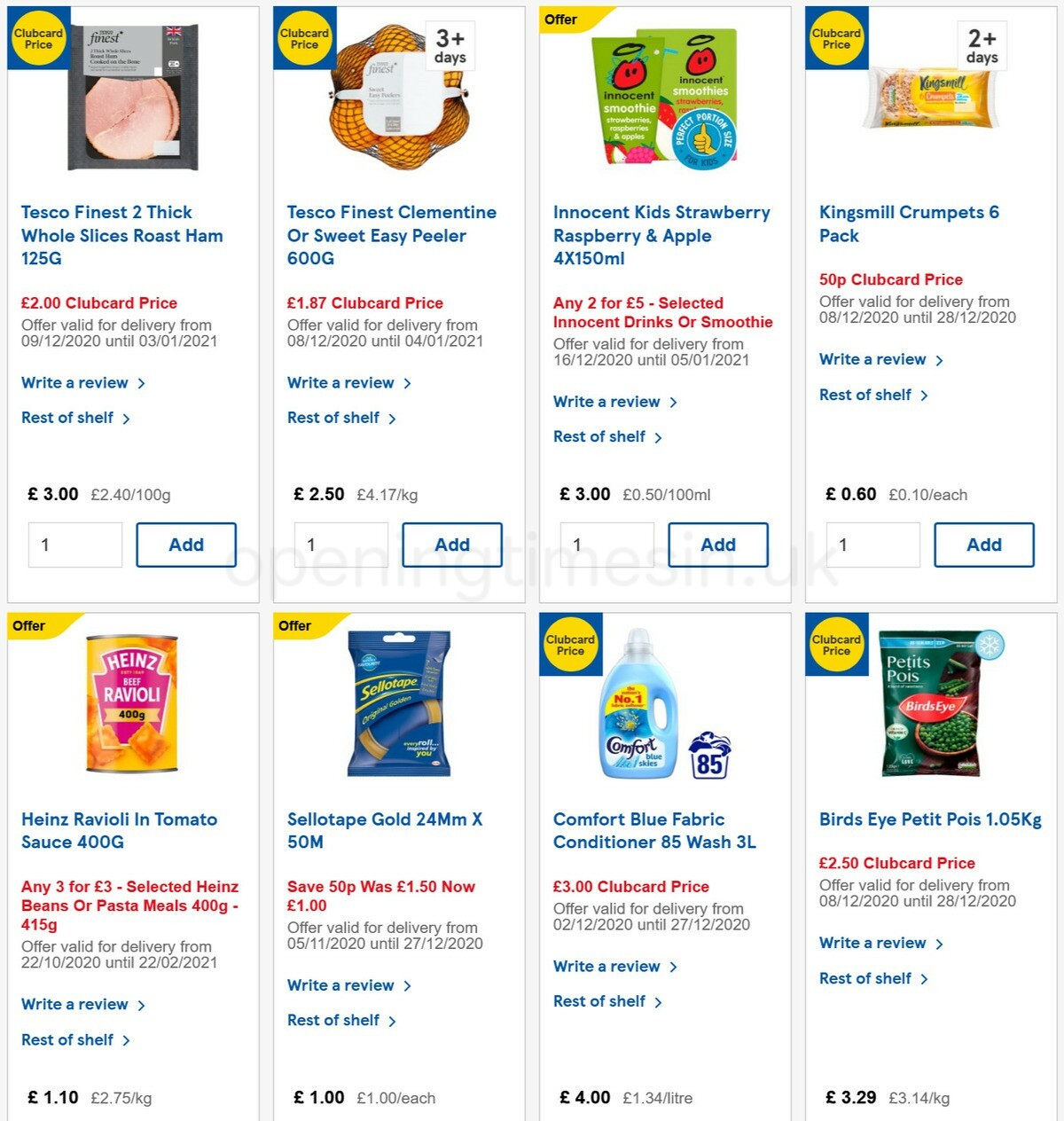 TESCO Offers from 23 December