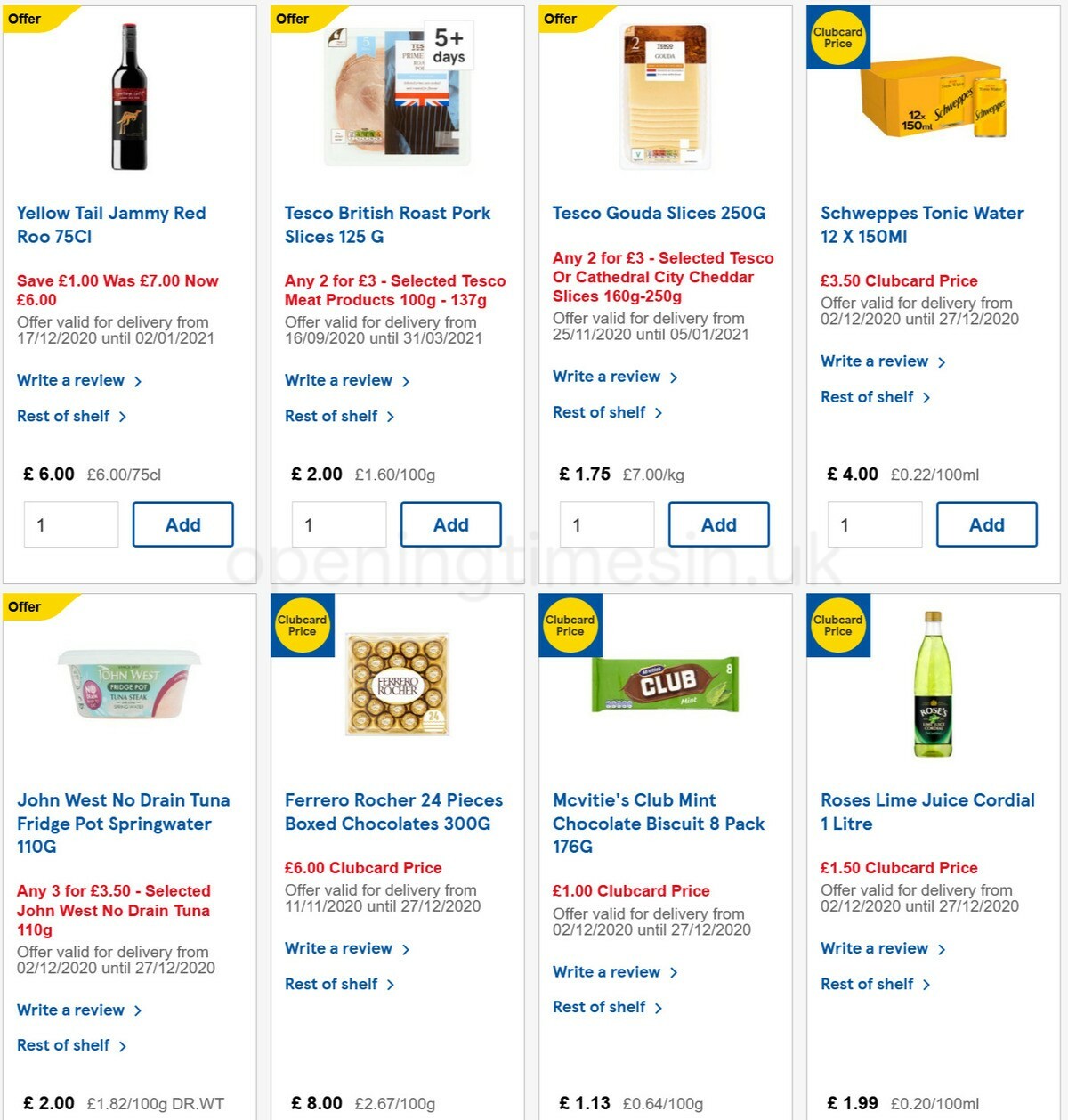 TESCO Offers from 23 December