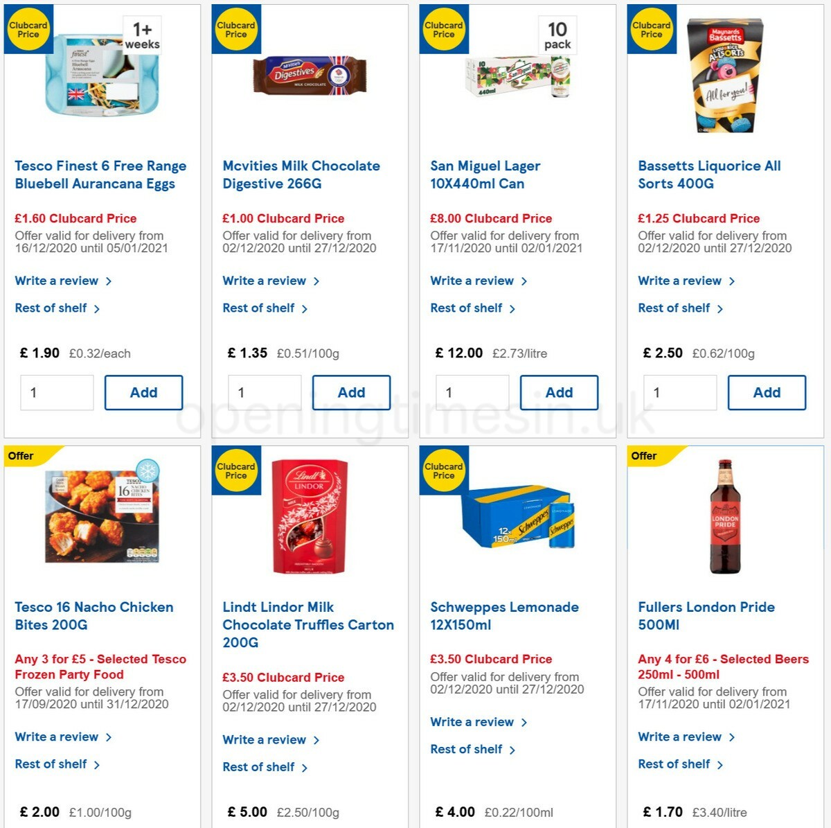 TESCO Offers from 23 December
