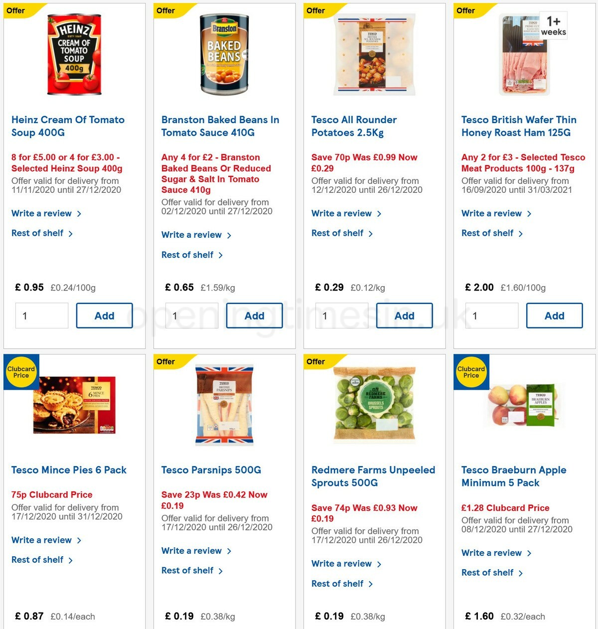 TESCO Offers from 23 December