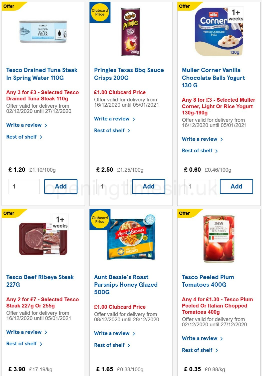 TESCO Offers from 23 December
