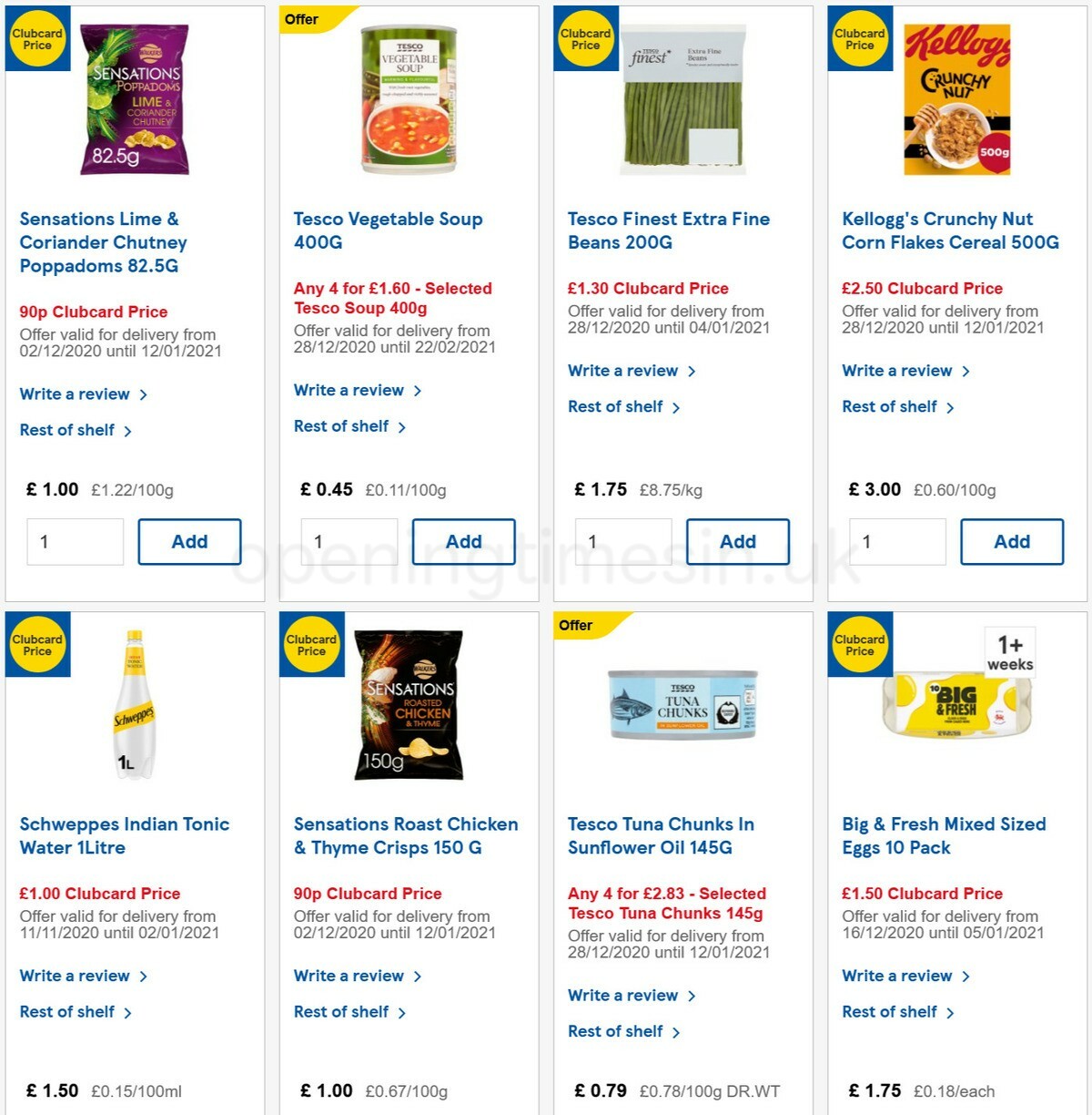 TESCO Offers from 29 December