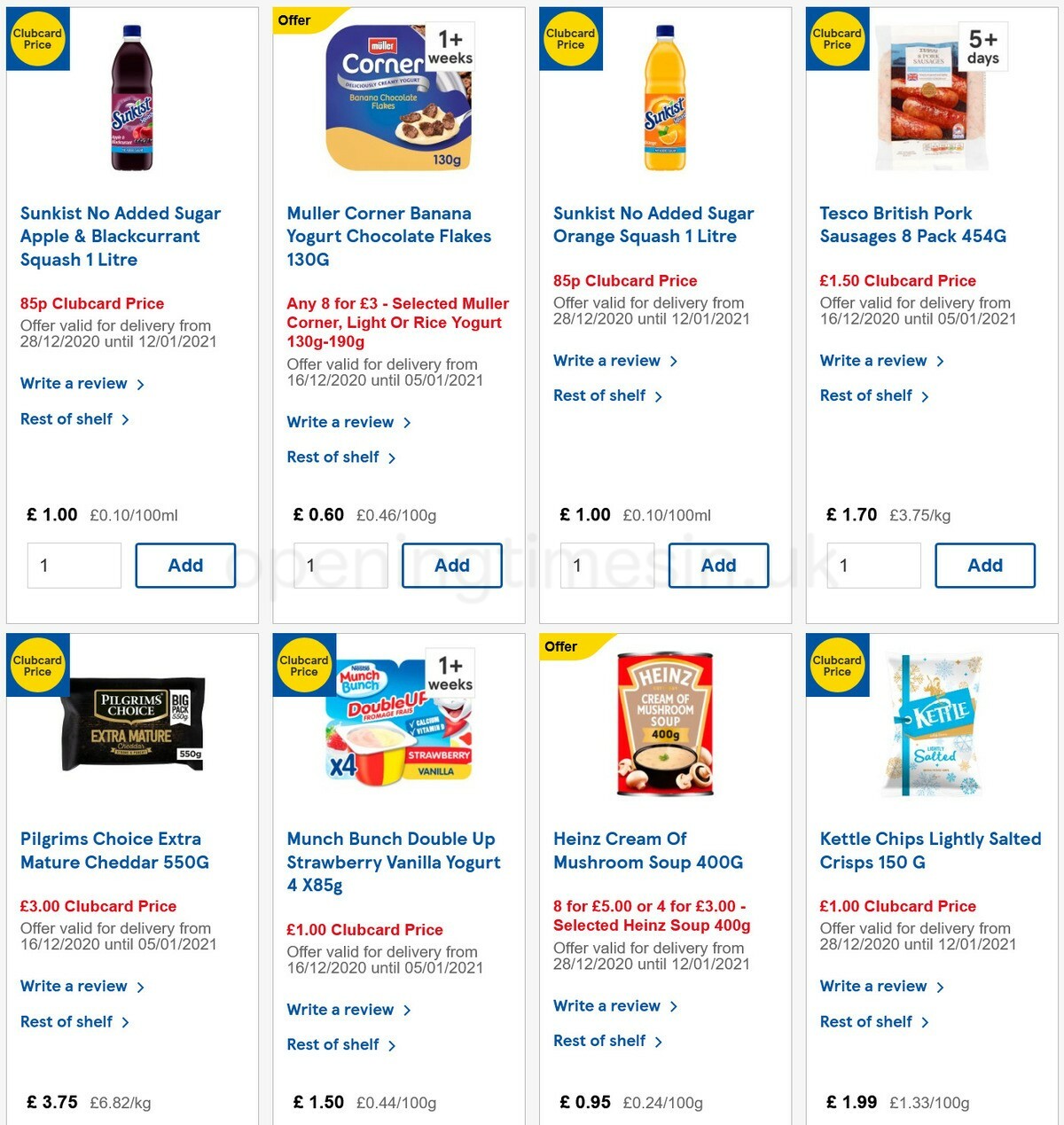TESCO Offers from 29 December